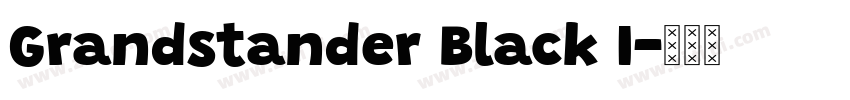 Grandstander Black I字体转换
